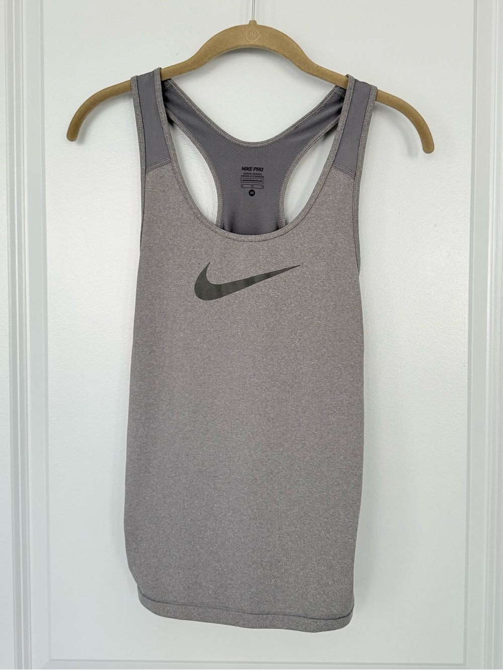 Nike Women's Gray Racerback Training Tank with Swoosh